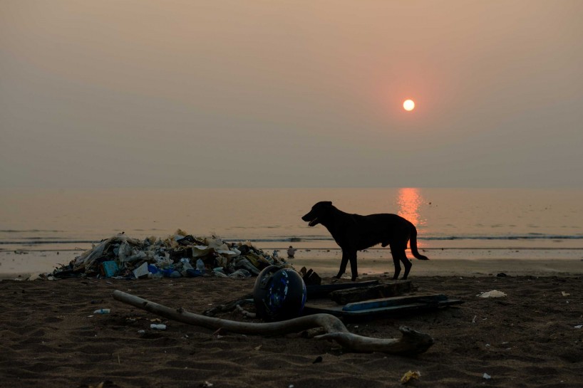 Oct 2012 : Mumbai Visit : Sunset on Juhu beach